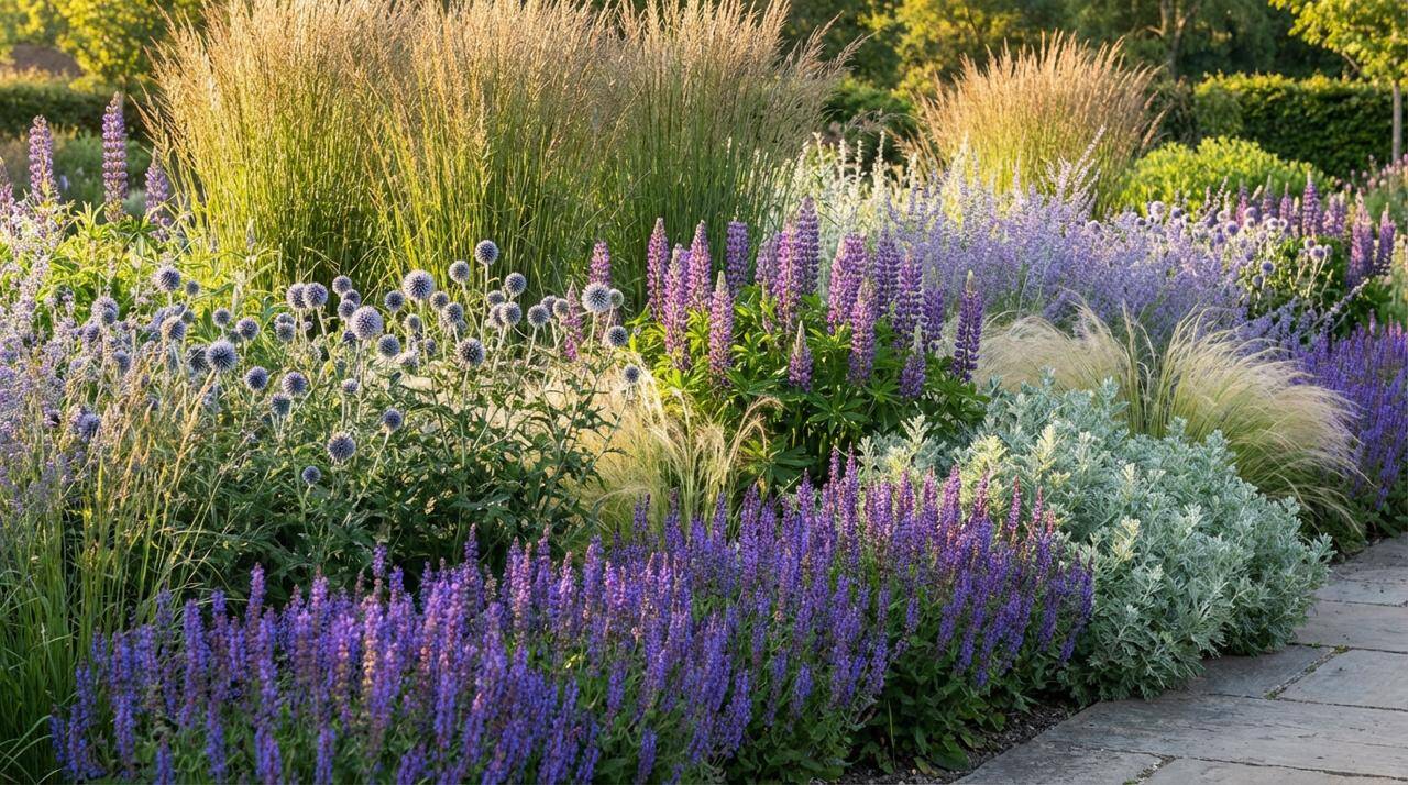 Викрійка клумби Валенсія на агроволокні, сонячні місця, легка напівтінь