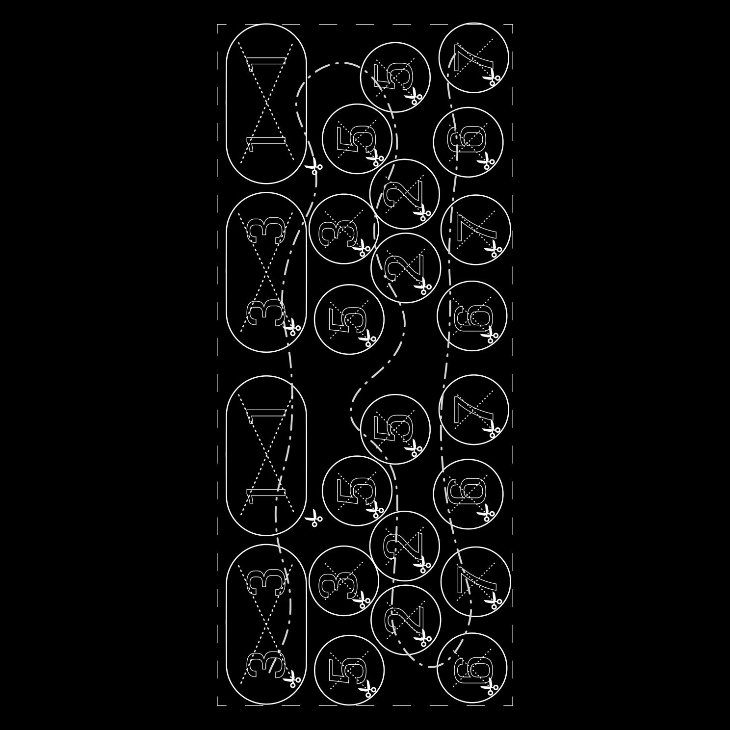 Викройка клумби Валенсія на агроволокні, сонячні місця, легка напівтінь