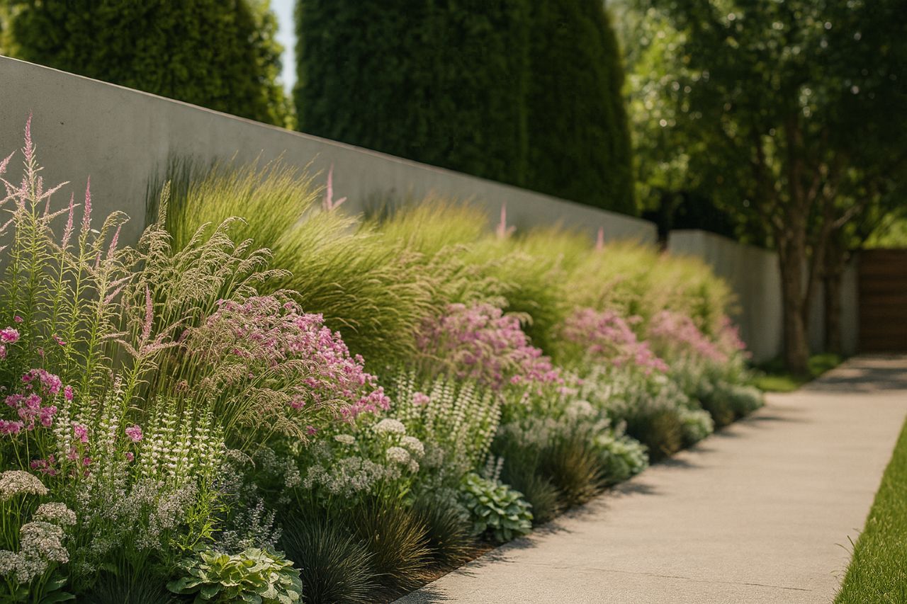 Викрійка клумби Тоскана на агроволокні, сонячні місця, легка напівтінь