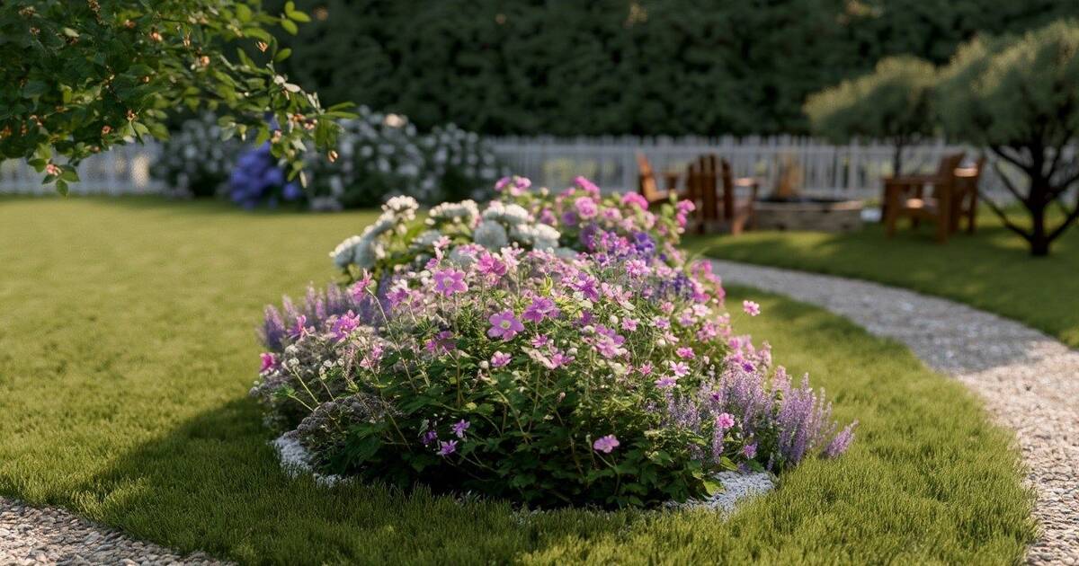 Викройка клумби Provence на агроволокні, напівтінь